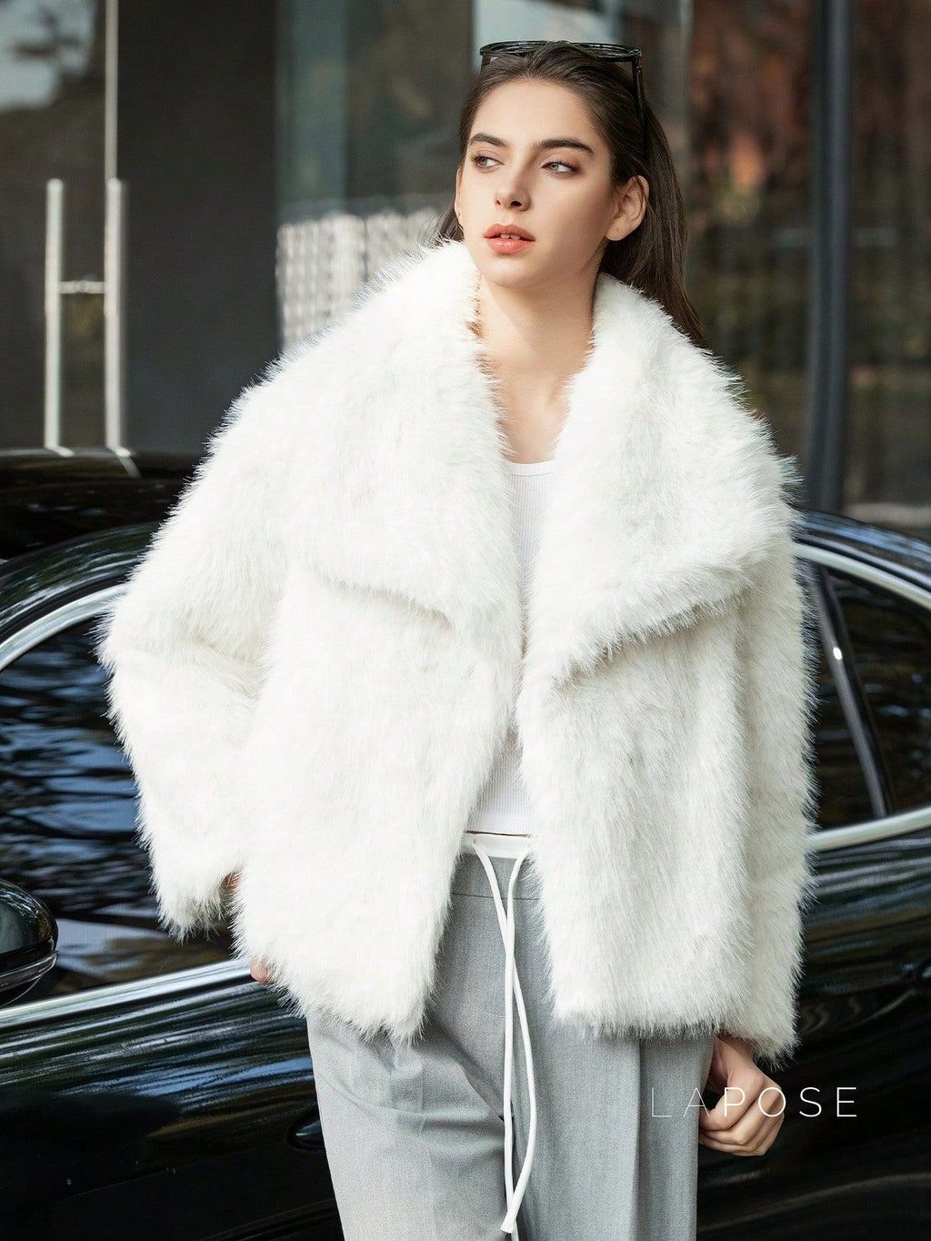 Nathalia Faux Fur Lapel Jacket [96CCI251]