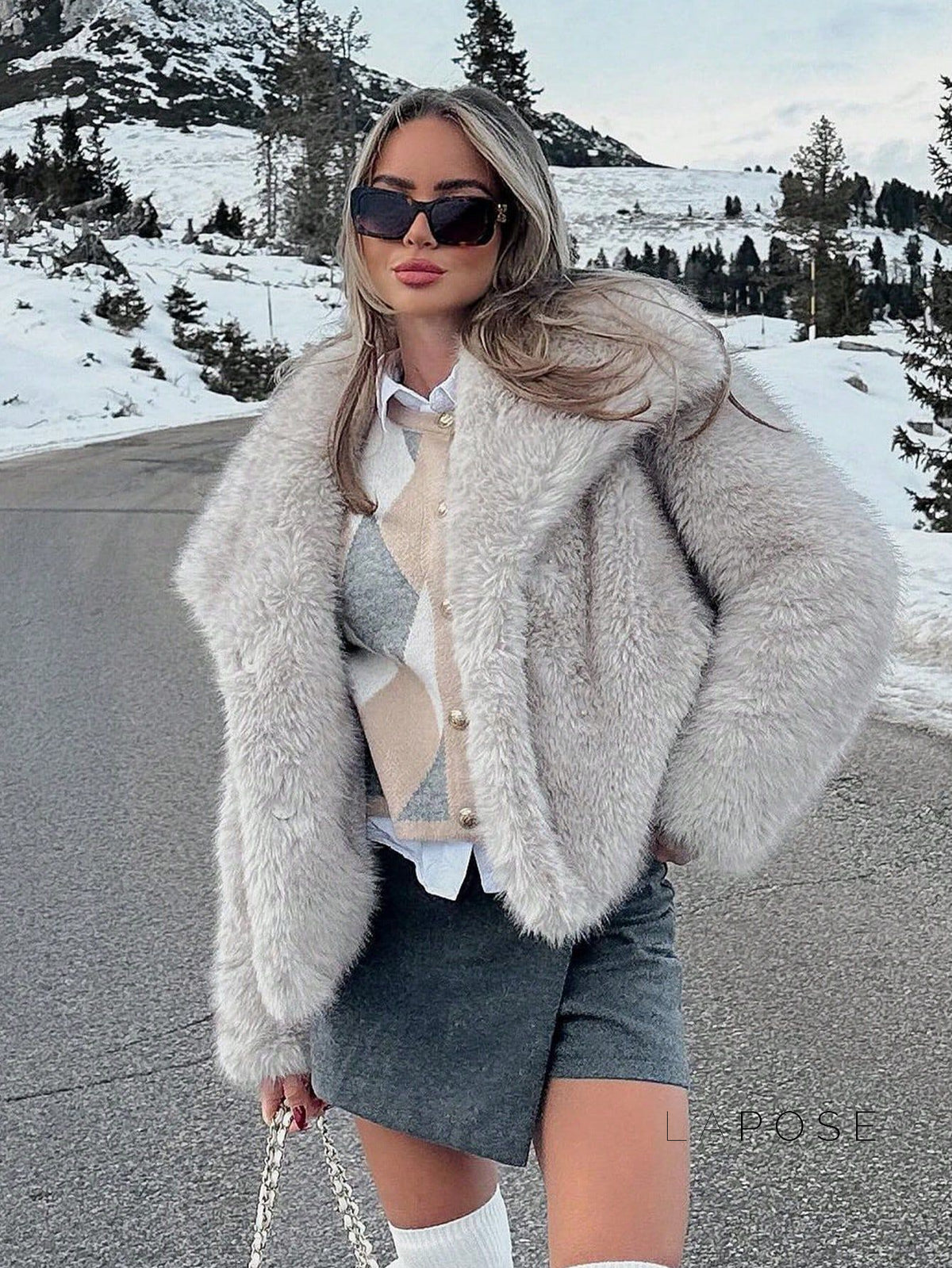 Nathalia Faux Fur Lapel Jacket [5SJXWF7Z]