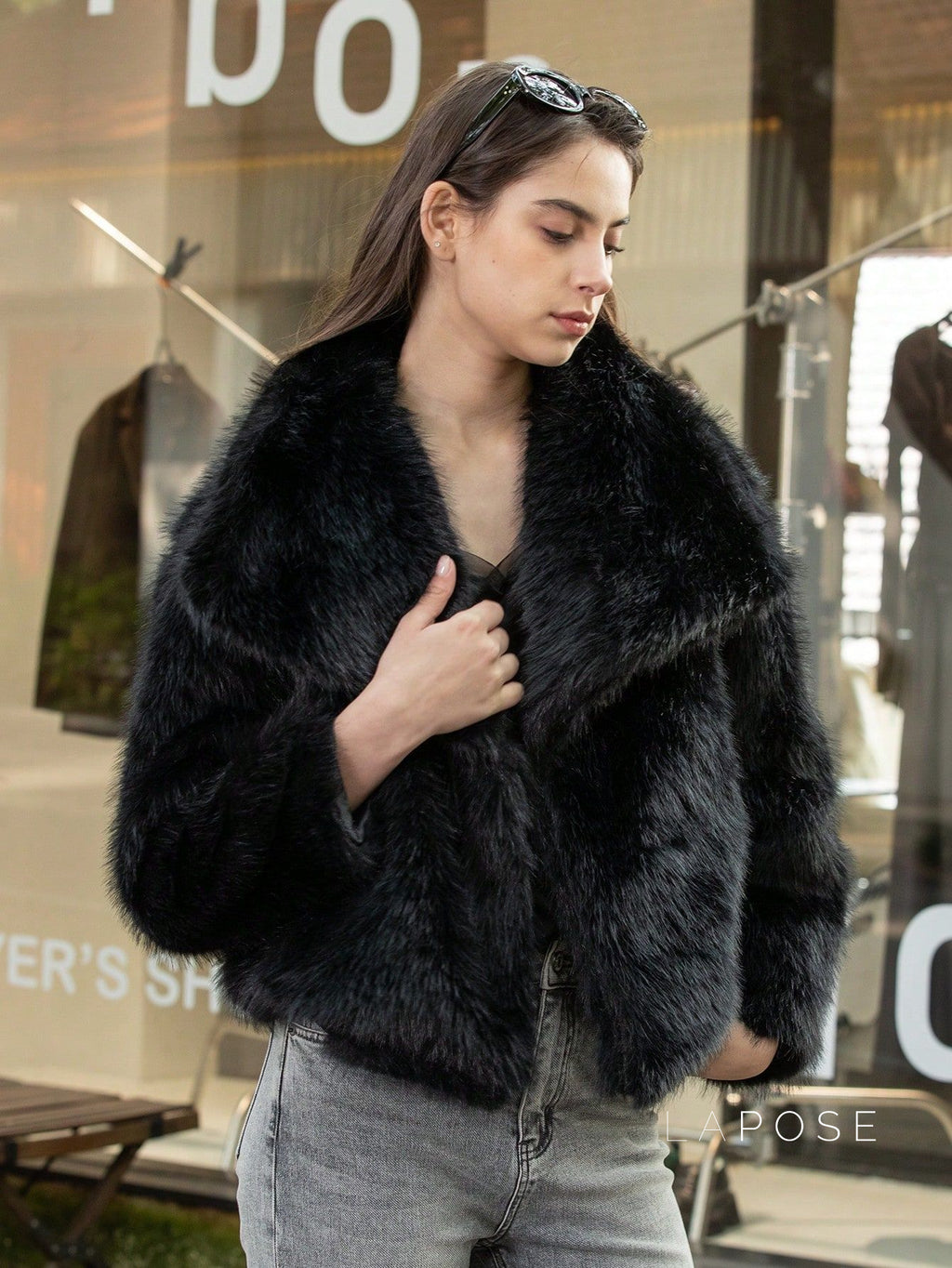 Nathalia Faux Fur Lapel Jacket [LICODRZE]