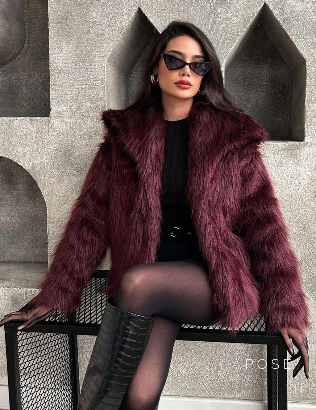 Nathalia Faux Fur Lapel Jacket [40H7QMYA]