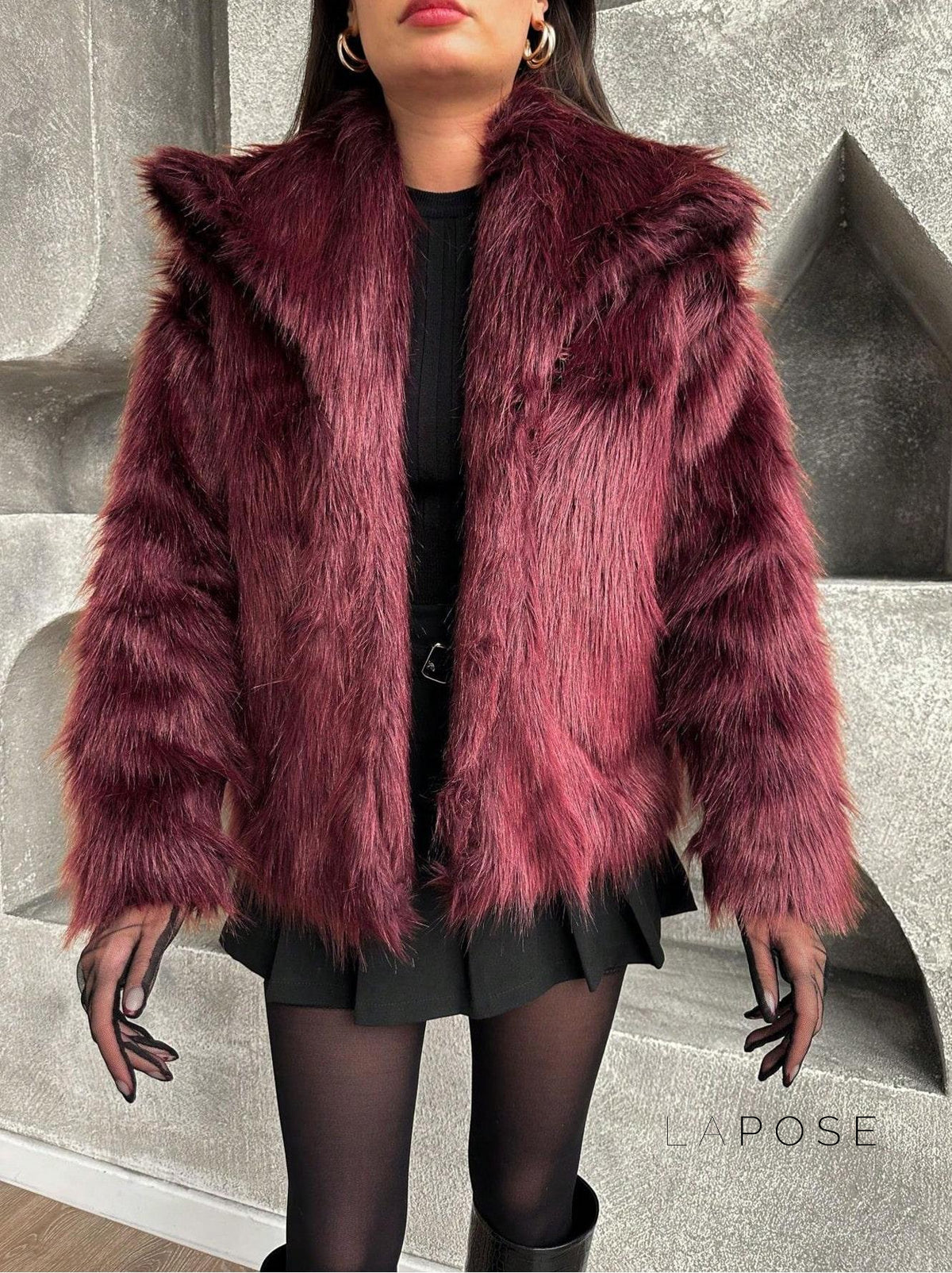 Nathalia Faux Fur Lapel Jacket [1SOMSDAX]