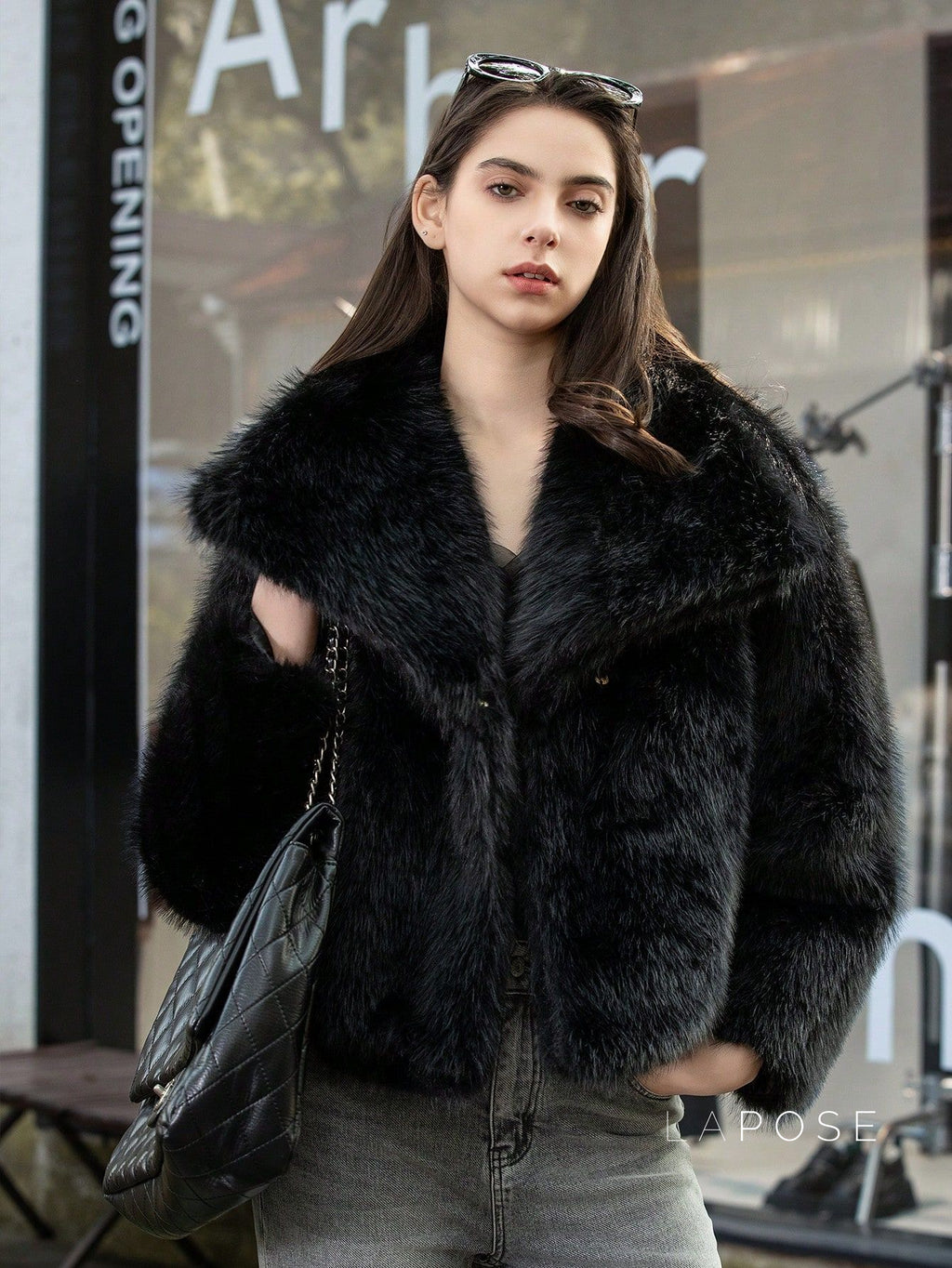 Nathalia Faux Fur Lapel Jacket [95B64ACY]