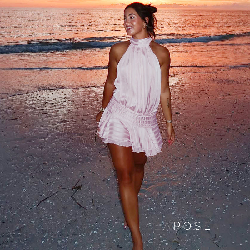 Nathaly Halter Mini Dress [0IV30GJU]