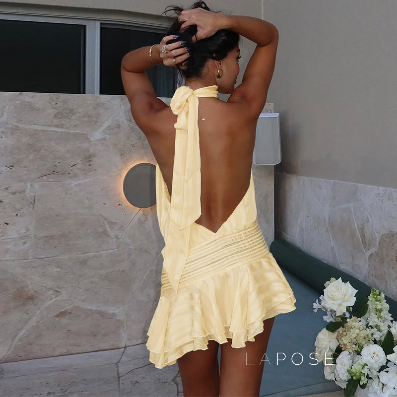 Nathaly Halter Mini Dress [KHOHDNSE]