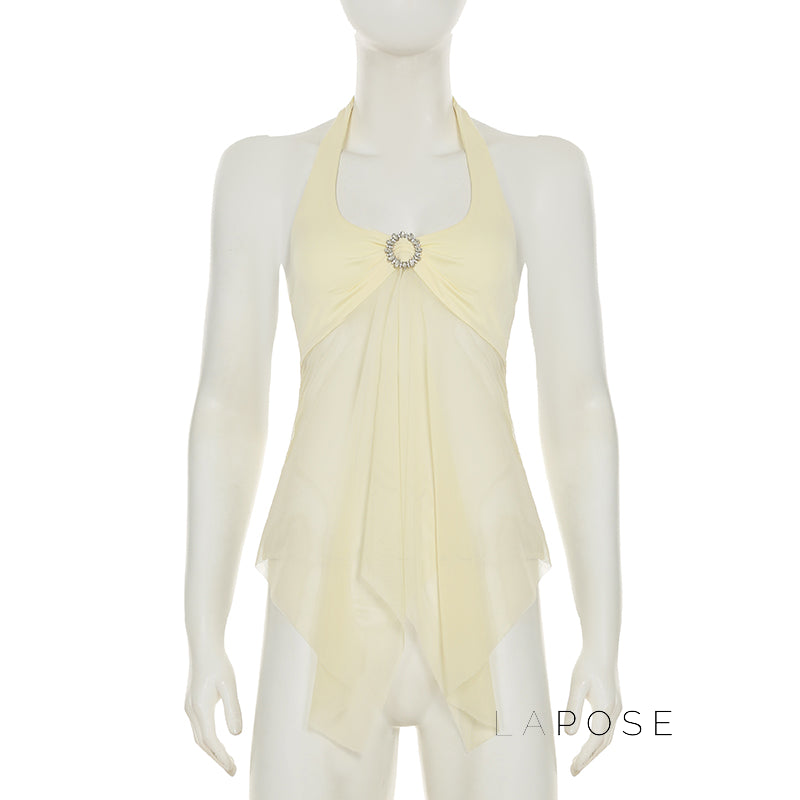 Nava Cropped Mesh Vest [T2ARDJVS]