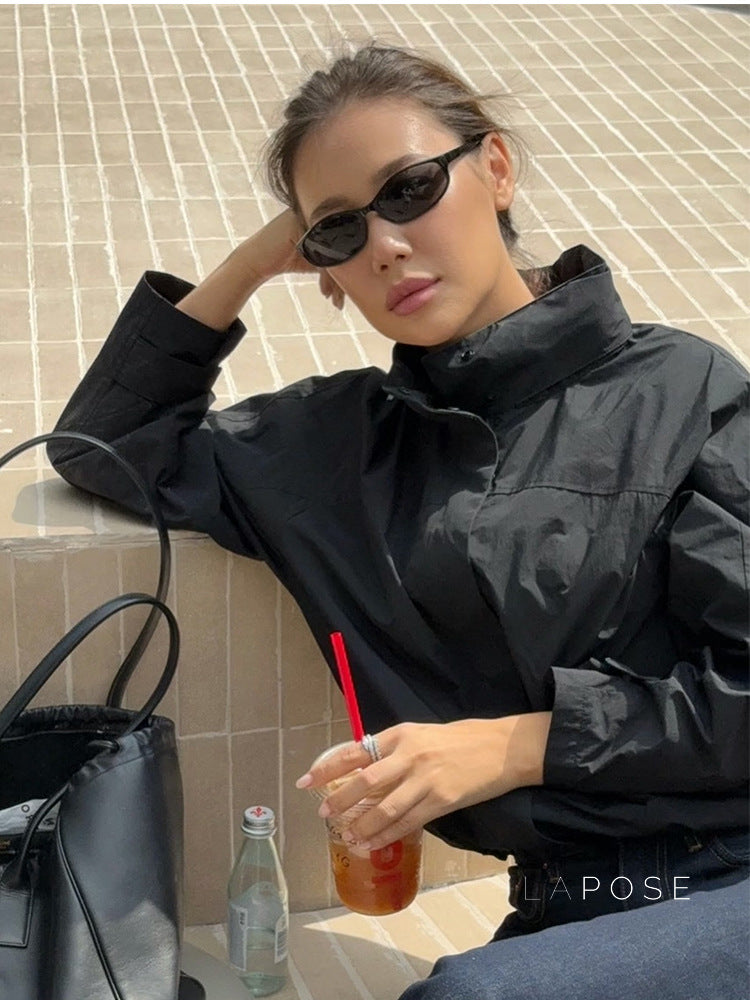 Navya Cropped Zip Jacket [A7ANOBU5]