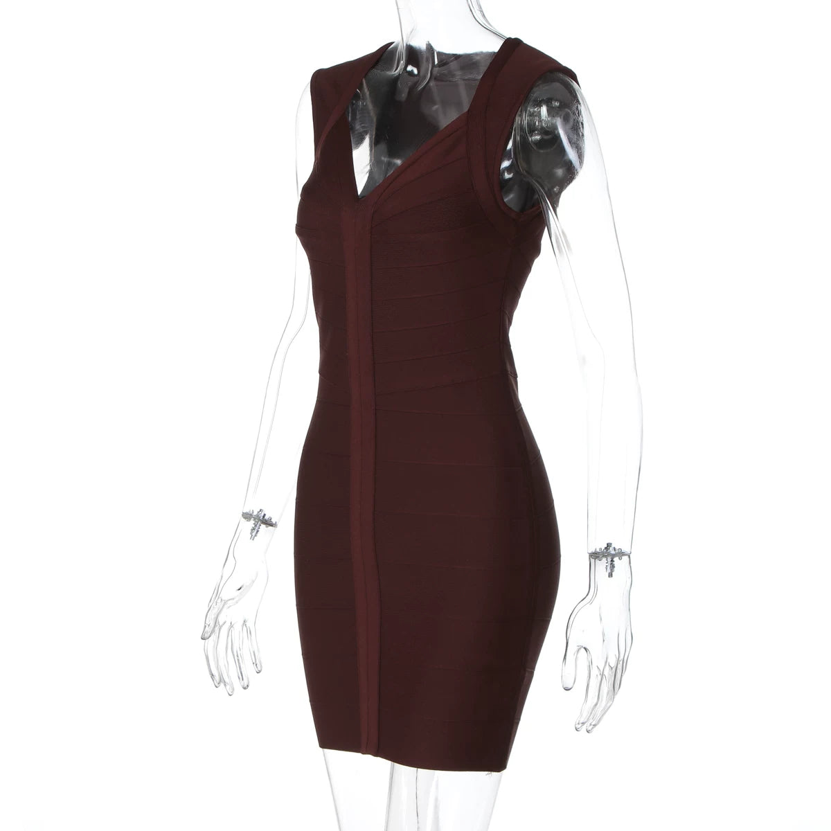 LaPose - Nayah V-Neck Bandage Mini Dress