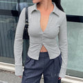 Nayelis Buttoned Polo Top [DA7D62HQ]