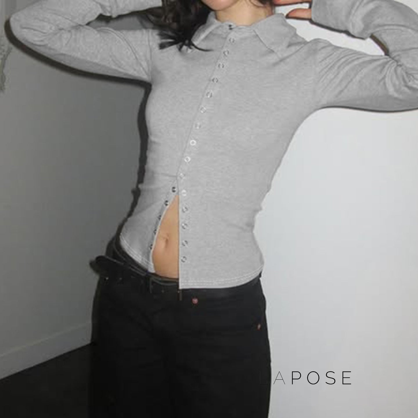 Nayelis Buttoned Polo Top [ILXL6AYZ]