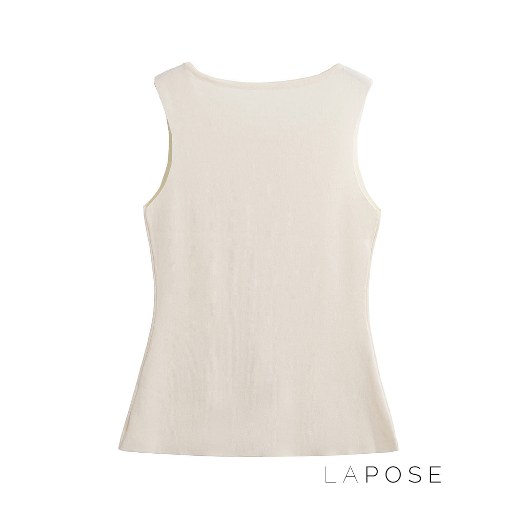 Neely Gold Button Knit Vest [ZFZFG2SW]