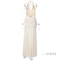 Nicole Halter Maxi Dress [Q90ZCBUL]