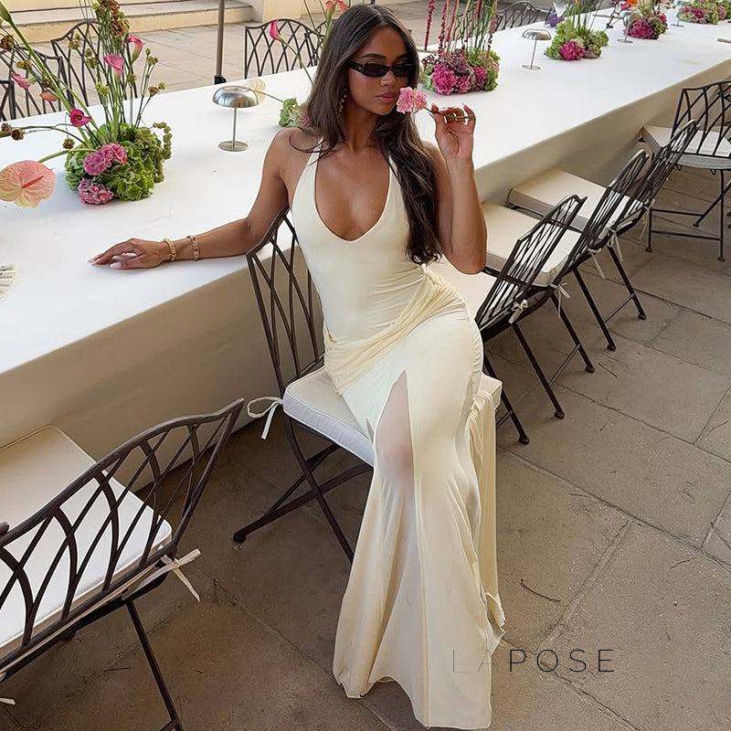 Nicole Halter Maxi Dress [KG8QR7UB]