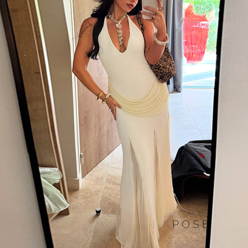 Nicole Halter Maxi Dress [7DBKOHL0]