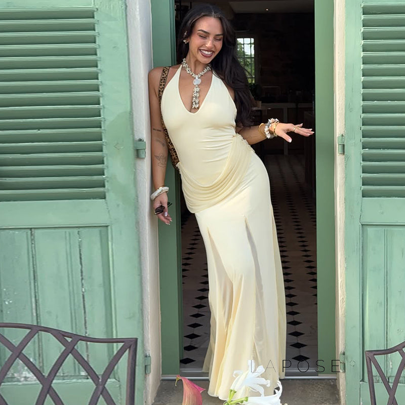 Nicole Halter Maxi Dress [5X2WZSUF]