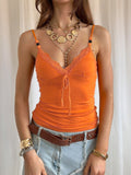Nicolette Beaded Lace-Up Camisole [BTEYZ0ER]