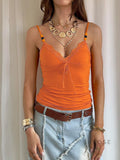 Nicolette Beaded Lace-Up Camisole [4W2AGXCO]