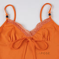 Nicolette Beaded Lace-Up Camisole [GDVBJYXE]