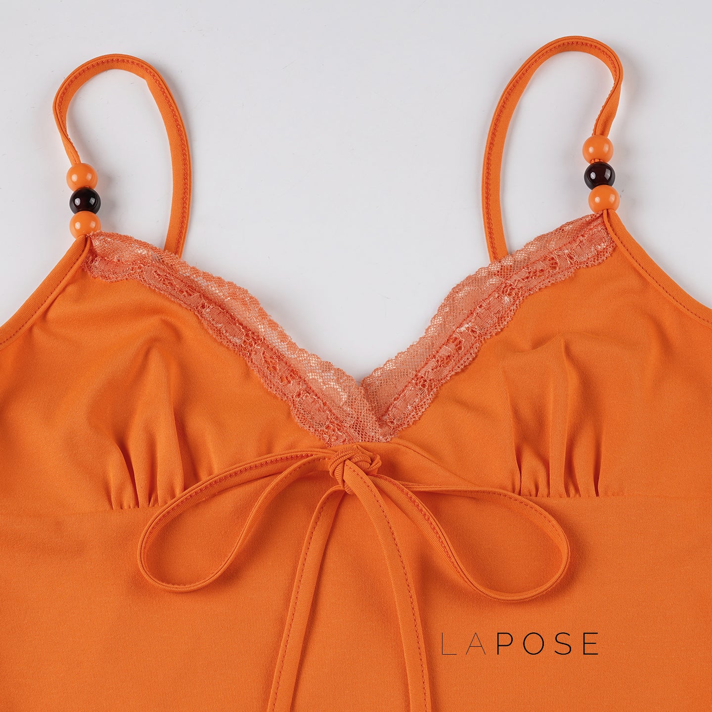 Nicolette Beaded Lace-Up Camisole [GDVBJYXE]