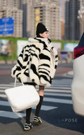 Nihira Zebra Faux Fur Coat [FIRAPIE3]