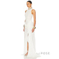 Nikole Mock Neck Ruched Maxi Dress [6Z1ECYX2]