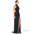 Nikole Mock Neck Ruched Maxi Dress [OG7PLJ0E]