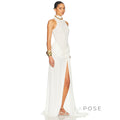 Nikole Mock Neck Ruched Maxi Dress [HFYXR9H0]