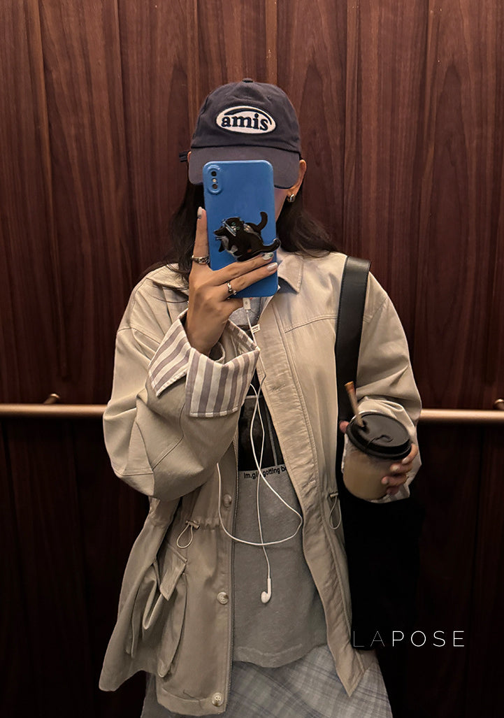 Nilah Cinched Utility Trench Coat [IAPM4ALL]