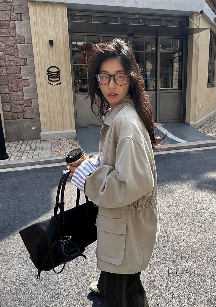 Nilah Cinched Utility Trench Coat [SK8AS2ZT]