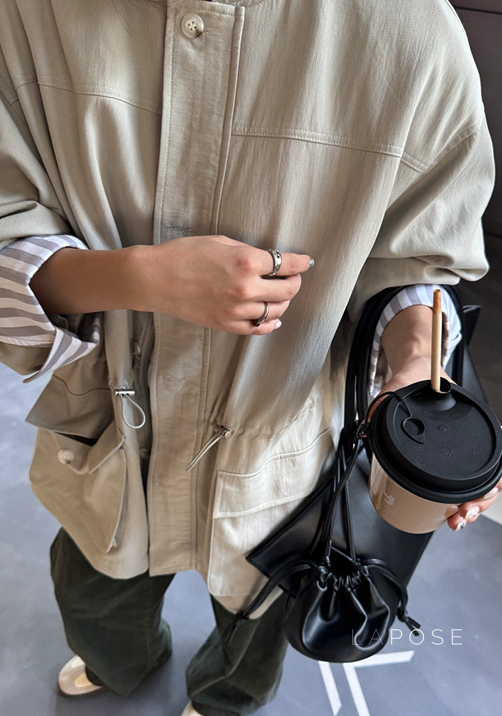 Nilah Cinched Utility Trench Coat [1678V47F]