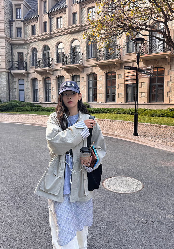 Nilah Cinched Utility Trench Coat [OU53J22D]