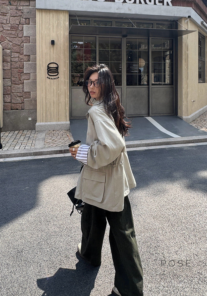 Nilah Cinched Utility Trench Coat [Q3708YL9]