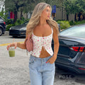 Niomi Floral Lace-Up Camisole [6WMTMPQG]