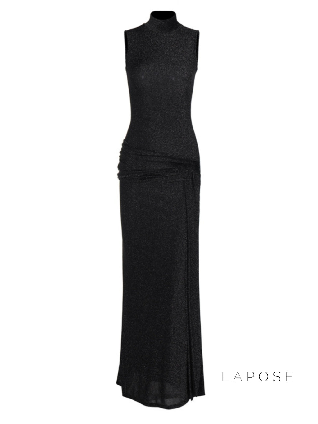 Niya Glitter High-Neck Maxi Dress [OAK7YKZD]