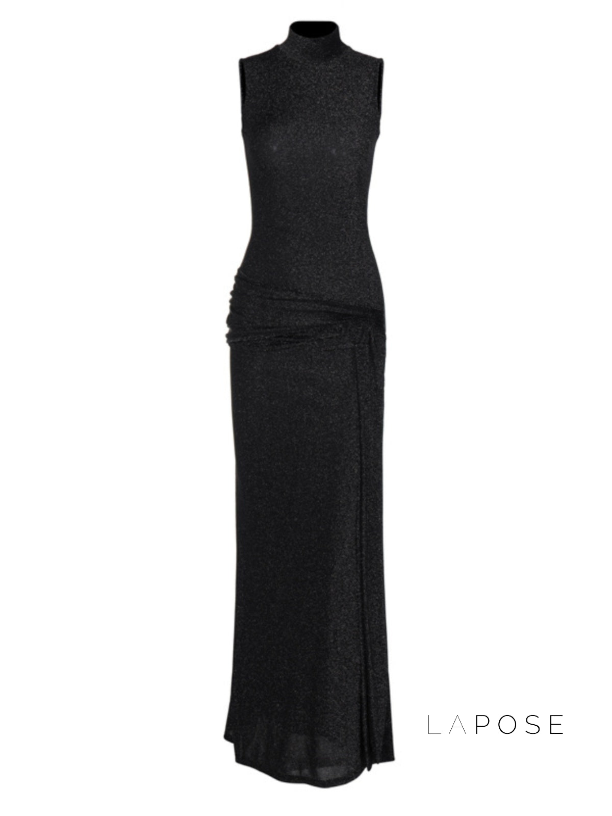 Niya Glitter High-Neck Maxi Dress [OAK7YKZD]