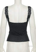 Niya Polka Dot Lace Camisole [5T3G4ZAB]