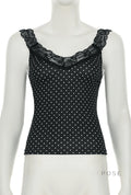 Niya Polka Dot Lace Camisole [USKVN2CK]