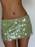 LaPose Noelia Shimmering Sequin Mini Skirt