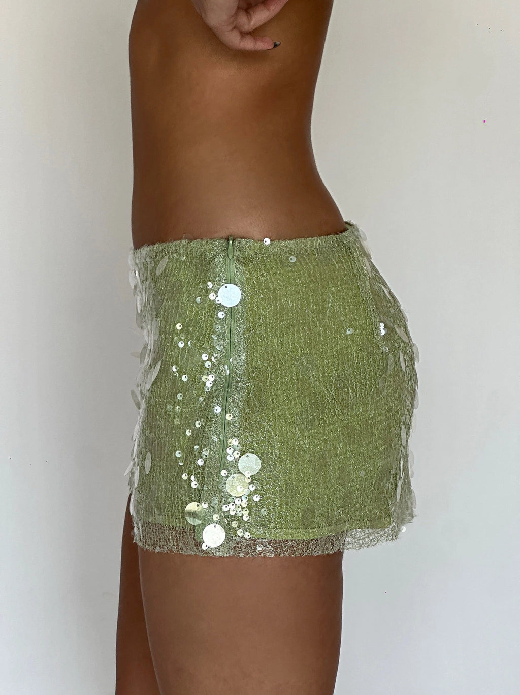LaPose Noelia Shimmering Sequin Mini Skirt