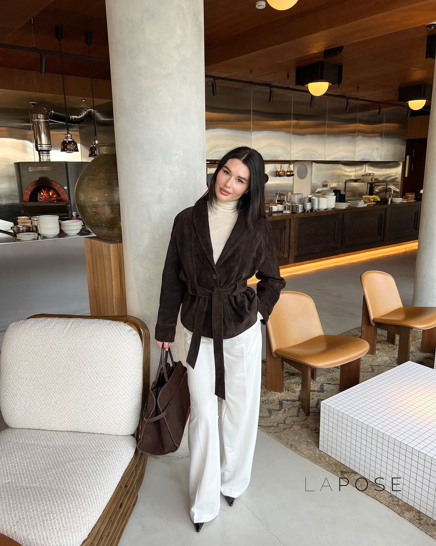 Novella Suede Belted Jacket [OIOC9MIC]