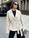 Novella Suede Belted Jacket [R984K689]