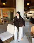 Novella Suede Belted Jacket [AFH08QXU]