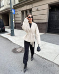 Novella Suede Belted Jacket [VFFRAFFQ]