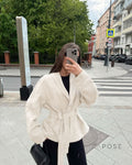 Novella Suede Belted Jacket [TAH2B645]