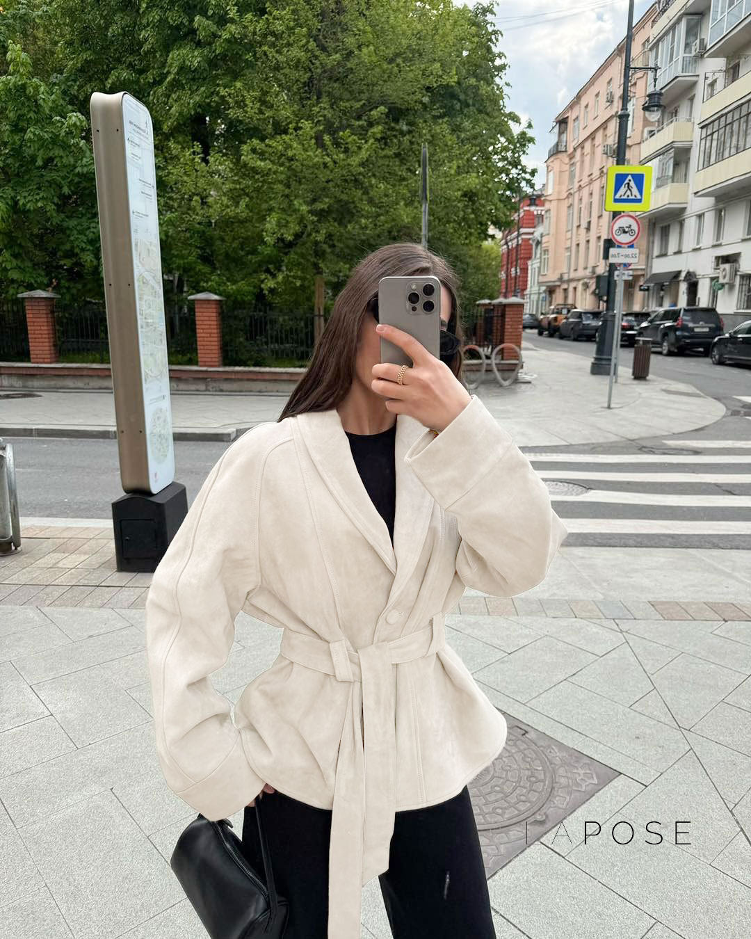 Novella Suede Belted Jacket [TAH2B645]