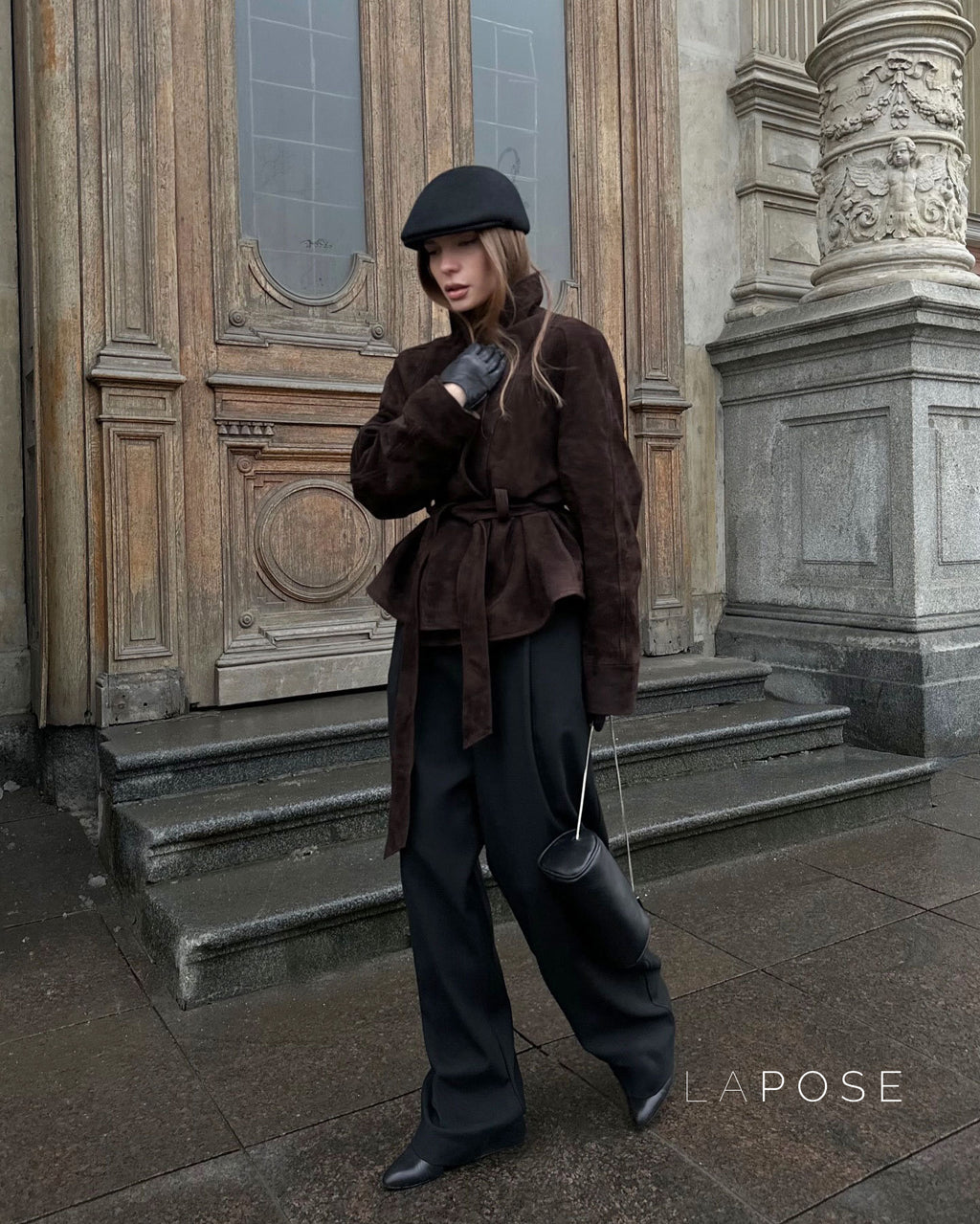 Novella Suede Belted Jacket [980HFKZT]