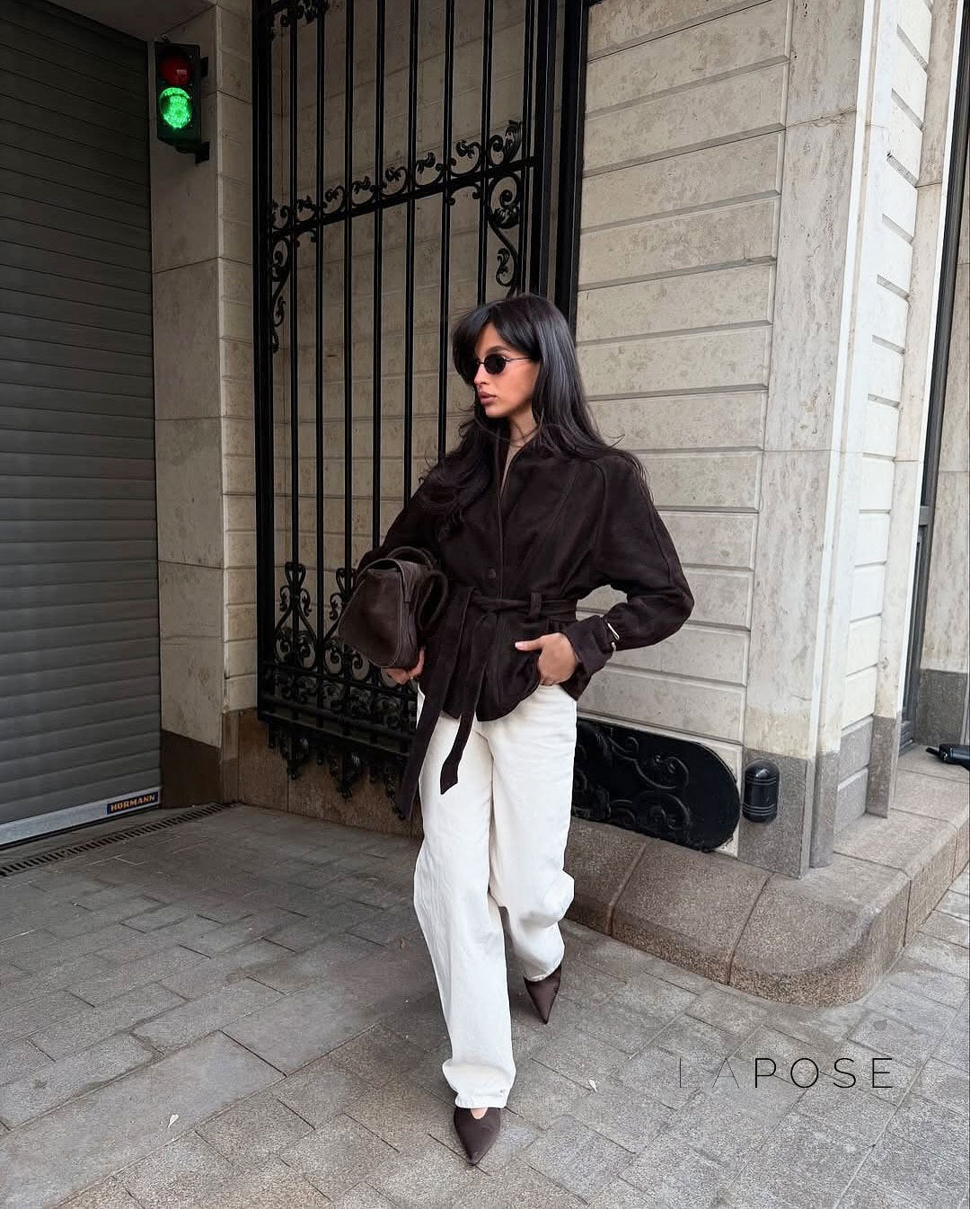 Novella Suede Belted Jacket [Y7QV9UR4]