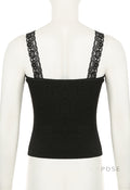 Nyelle Black Satin Lace Cami [VHUDY2ZD]