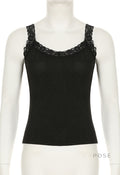 Nyelle Black Satin Lace Cami [7AR73J1M]