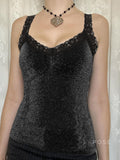 Nyelle Black Satin Lace Cami [S0M66SWD]