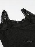 Nyelle Black Satin Lace Cami [MM7L21R8]
